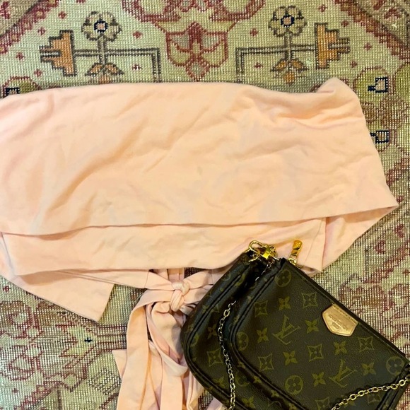 LPA revolve pink bandeau tie top size small - Picture 1 of 5